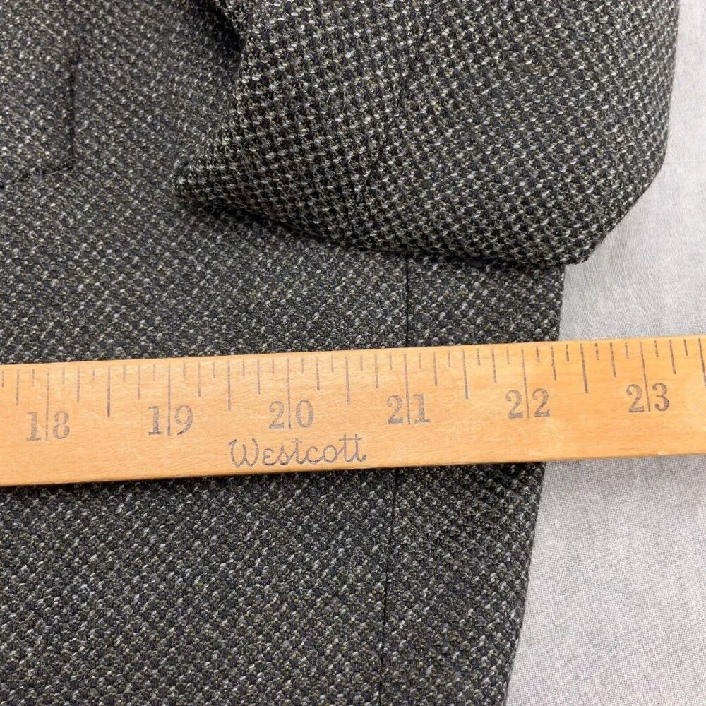 Pronto Uomo Blazer Men 42R Gray Tan‎ Career Lanificio Galtes Wool Italy VTG
